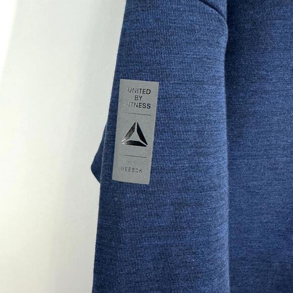 Reebok Women’s Size Small Navy Blue Doubleknit Full Zip Hooded Active Jacket - Picture 9 of 9